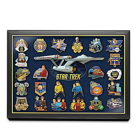 STAR TREK 24K Gold-Plated Pin Collection