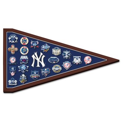 New York Yankees MLB Pin Collection With Custom-Crafted Pennant Display Case