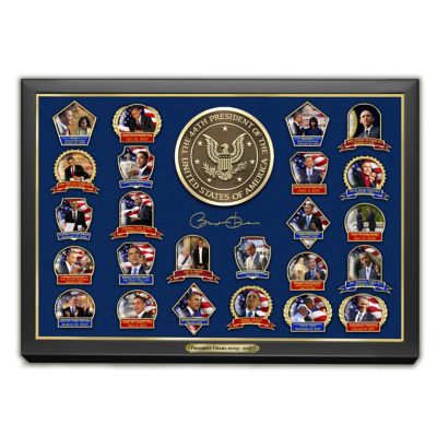 Presidential Legacy: Barack Obama 24K Gold-Plated Commemorative Pin Collection