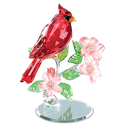 Nature's Sparkling Songbirds Faceted Crystal Sculpture Collection