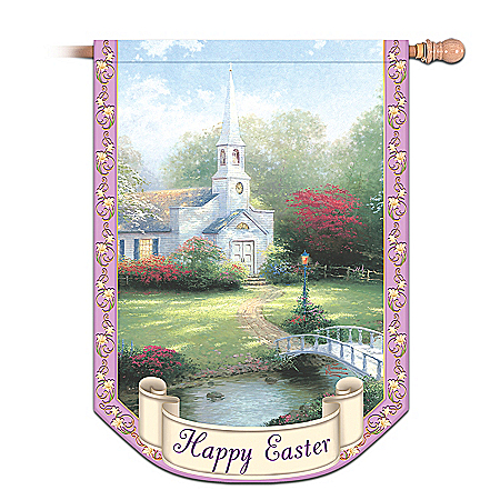 Thomas Kinkade Year of Glad Tidings Decorative Flag Collection