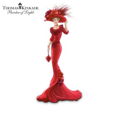 Thomas Kinkade Passion For Red Heart Health Awareness Figurine Collection