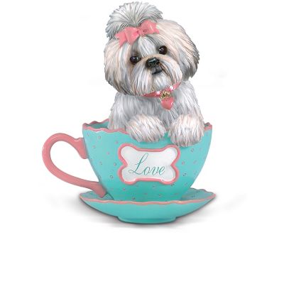 Shih Tzus With Personali-tea Figurine Collection