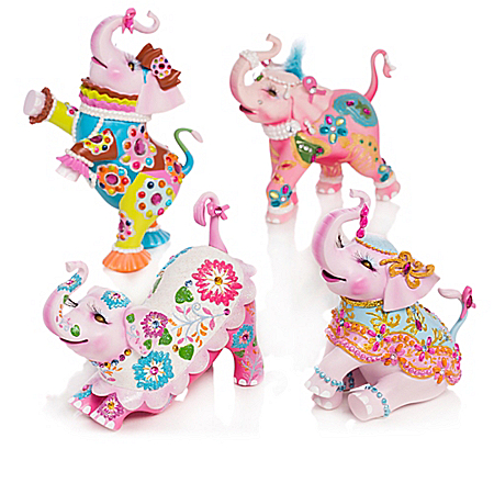 Margaret Le Van Pink Elephant Breast Cancer Support Figurine Collection