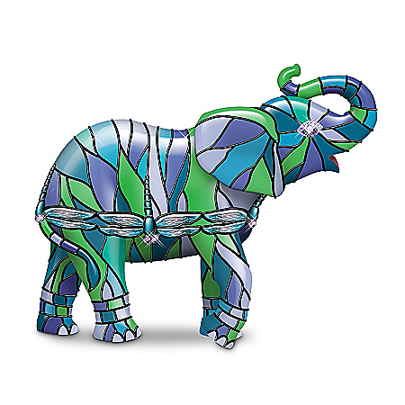Reflections Of The Elephant: Louis Comfort Tiffany-Style Figurine Collection