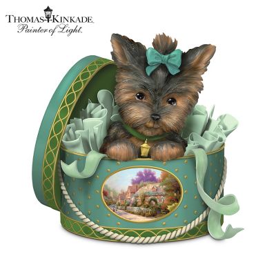 Thomas Kinkade Yorkie Figurine Collection: Little Shopkeepers