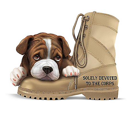 USMC Bulldog Figurine Collection: All Paw Salute