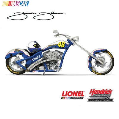 NASCAR Jimmie Johnson Champion Chopper Motorcycle Figurine Collection