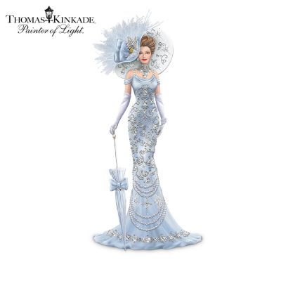 Thomas Kinkade Elegant Lady Figurine Collection: Crystals Of Elegance