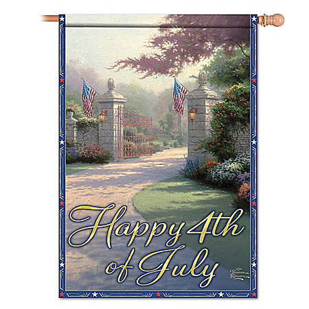 Thomas Kinkade Gateways Of Light Holiday Flag Collection