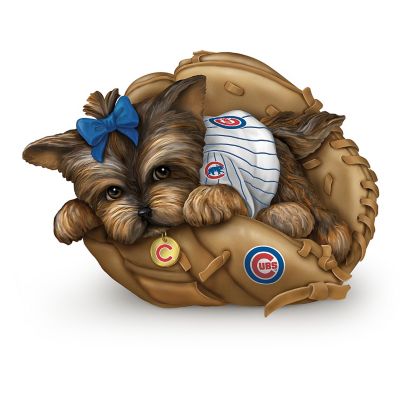 MLB Chicago Cubs Yorkie Figurine Collection: Furry Best Cubs Fans