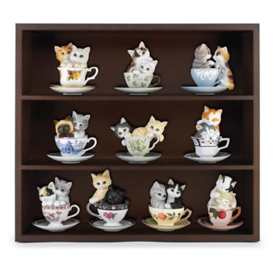 Curio Kitten Figurine Collection: Purr-fectly Tealightful