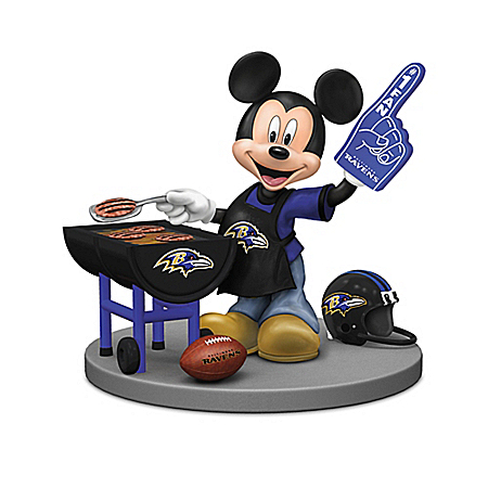Disney Baltimore Ravens Tailgating Fun With Mickey & Friends Figurine Collection