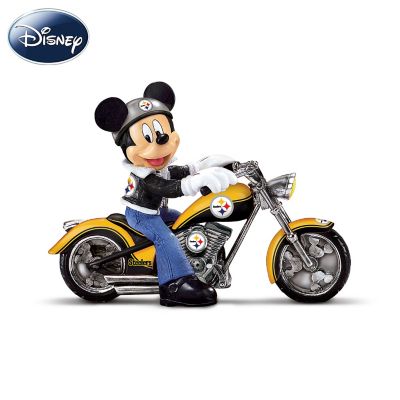 Disney NFL Figurine Collection: Cruising The Open Road With Mickey And The Pittsburgh Steelers