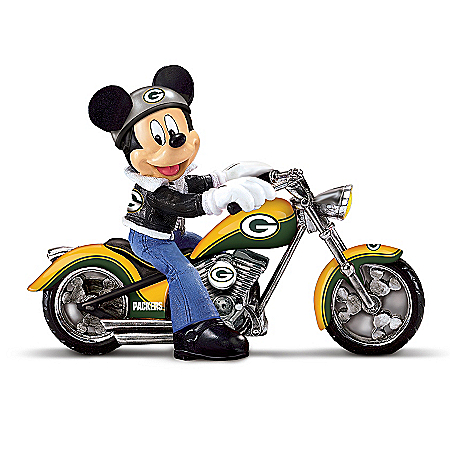 Disney NFL Figurine Collection: Cruising The Open Road With Mickey And The Green Bay Packers