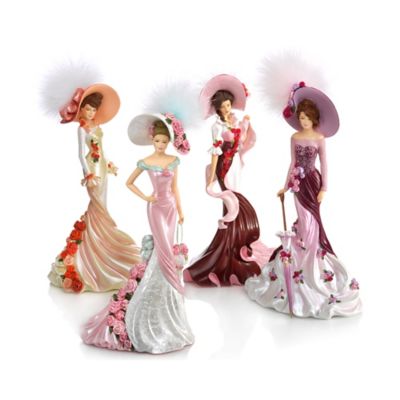 Figurines: Thomas Kinkade Roses In Bloom Figurine Collection