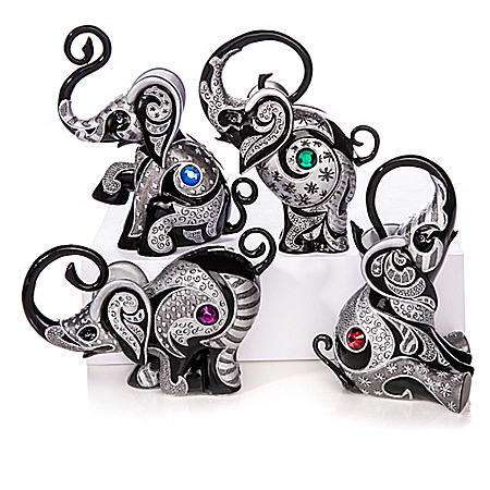 Figurines: Blake Jensen Virtues Of The Black Elephant Figurine Collection