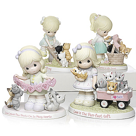Figurines: Precious Moments Purr-ecious Moments Together Figurine Collection