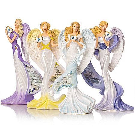 Thomas Kinkade Collectible Wings Of Remembrance Memorial Angel Figurine Collection