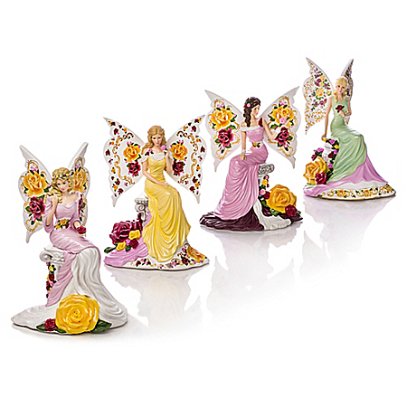 Magic Of The Old Country Rose-Patterned China-Inspired Figurine Collection