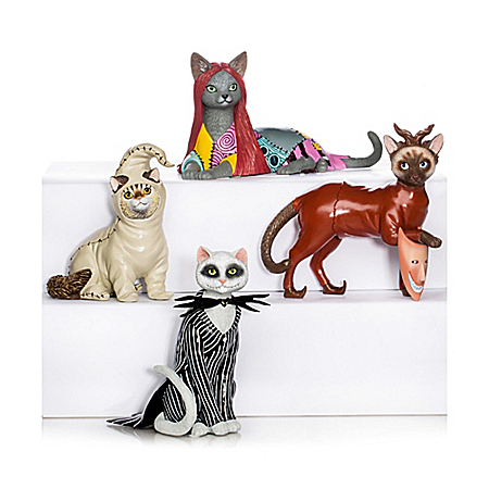 Disney Tim Burtons The Nightmare Before Christmas Cat Figurine Collection