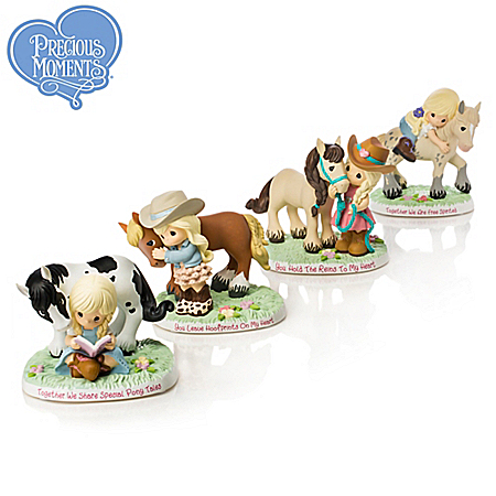 Precious Moments Our Perfect Pony Tales Cowboy Figurine Collection