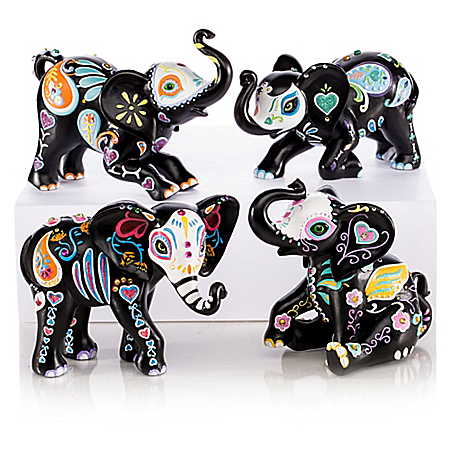 Blake Jensen Soulful Spirits Sugar Skull Elephant Figurine Collection