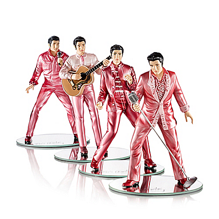 Rock Pink With Elvis Presley Breast Cancer Awareness Figurine Collection