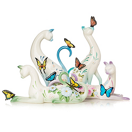 Virtues Of Purr-fection By Lena Liu Porcelain Figurine Collection