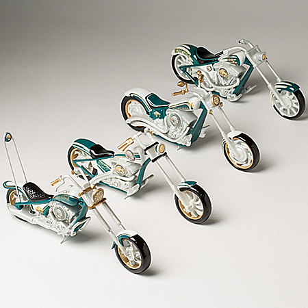 American Spirit Trail Blazers Hand-Painted Motorcycle Sculpture Collection