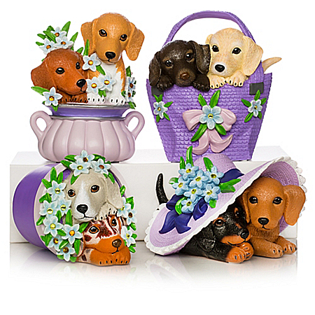 Love Never Paw-gets Dachshund Alzheimer's Awareness Figurine Collection