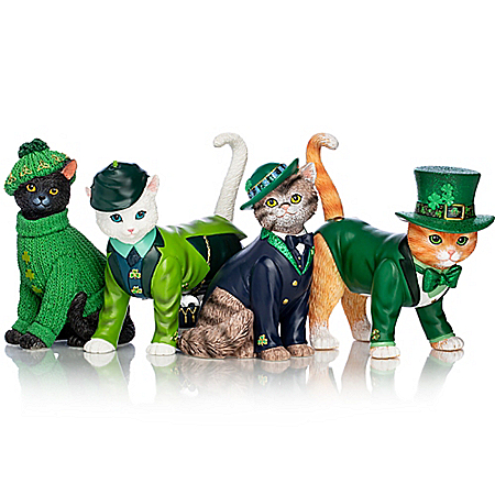 Blake Jensen Purr-fect Lucky Charm Hand-Painted Cat Figurine Collection