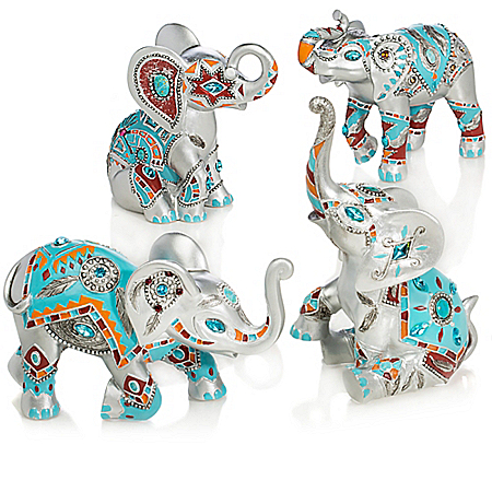 Jewels Of The Sedona Native American-Inspired Elephant Figurine Collection