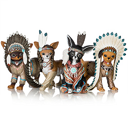 Feathers 'N Fur Chihuahua Handcrafted Figurine Collection