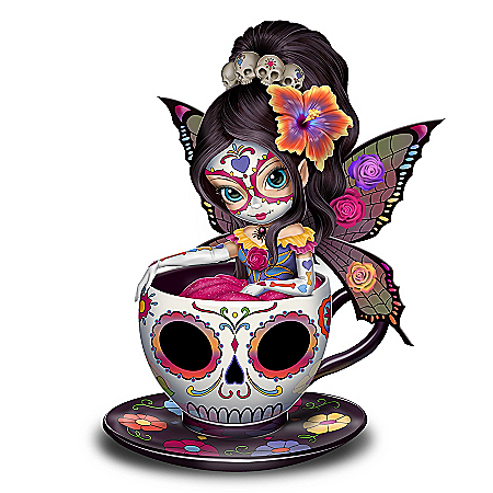 Jasmine Becket-Griffith Presents Tea With The Spirits Sugar Skull-Inspired Figurine Collection
