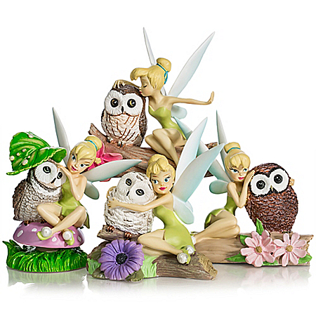 Disney Owl Always Love You Hand-Painted Tinker Bell Figurine Collection