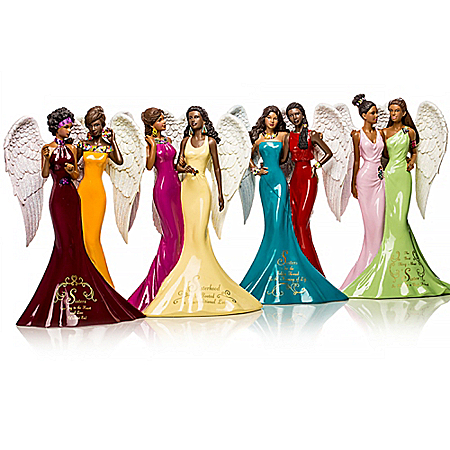 Keith Mallett Blessings Of Sisterly Love Angel Figurine Collection