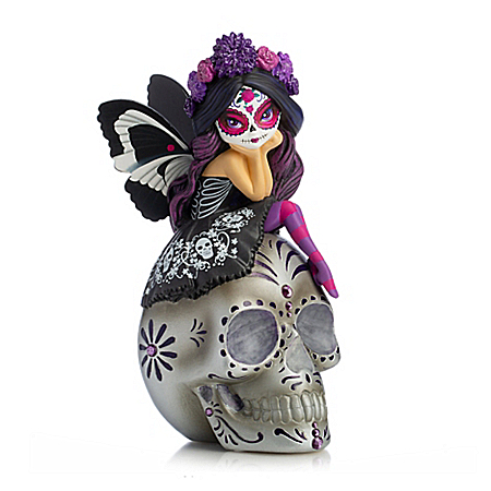 Jasmine Becket-Griffith Soulful Spirits Glow-In-The-Dark Sugar Skull Figurine Collection
