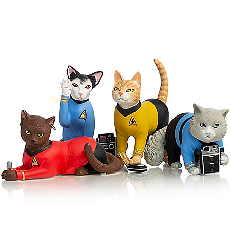 STAR TREK Space Cat Crusaders Hand-Painted Figurine Collection