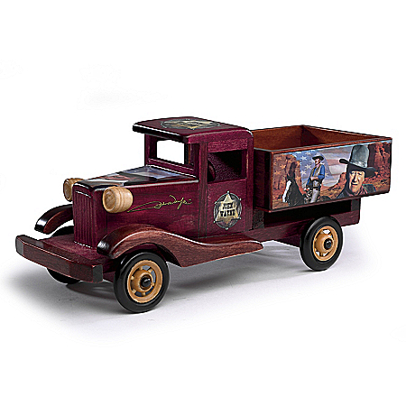 On The Road With John Wayne Wood Truck Sculpture Collection