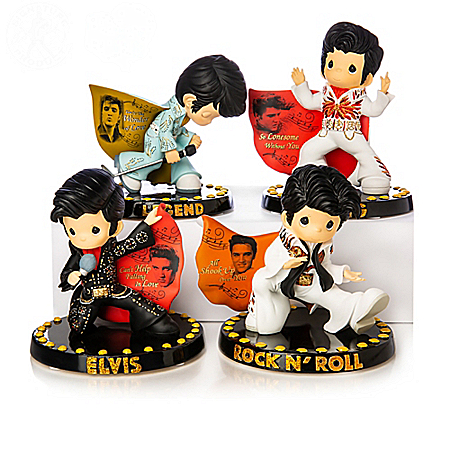 Precious Moments Rocking With The King Hand-Painted Elvis Presley Figurine Collection