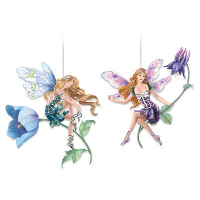 Garden Glory Fairies Ornament Collection: Sets Of Two