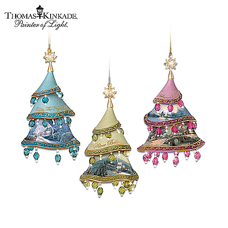 Thomas Kinkade Christmas Classics Bone China Christmas Ornament Collection