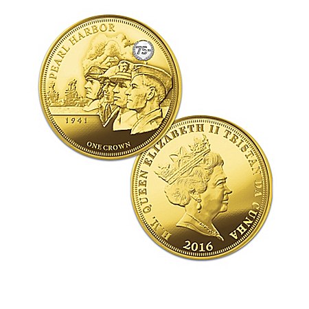 The 75th Anniversary Of The United States In WWII Golden Crown Coin Collection