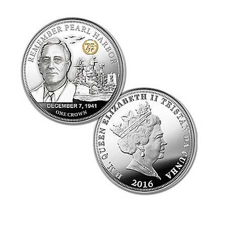 The 75th Anniversary Heroes Of Pearl Harbor Silver Crown Coin Collection