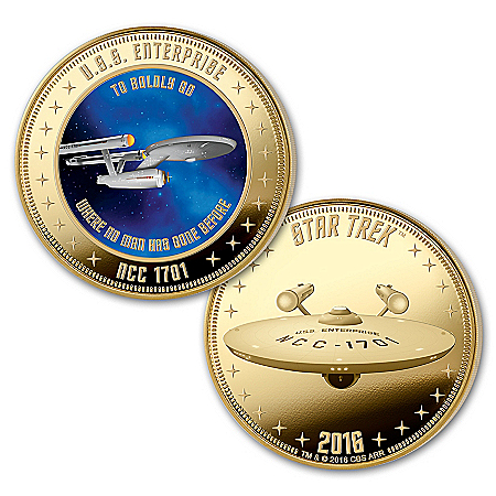The STAR TREK 50th Anniversary Legacy Proof Coin Collection with Display Box