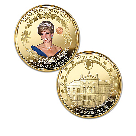 The Princess Diana 20th Anniversary Legacy 24K Gold-Plated Proof Coin Collection