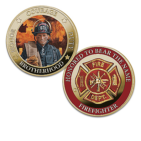The Portraits Of Bravery Firefighter 24K-Gold Plated Proof Coin Collection