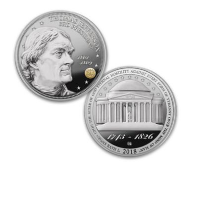 The President Thomas Jefferson 275th Anniversary Legacy Silver-Plated Proof Coin Collection