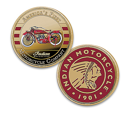 Indian Motorcycle 24K Gold-Plated Proof Coin Collection